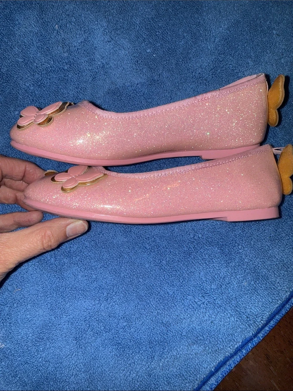 Wicked Movie Kids Pink Butterfly Dressy Flats